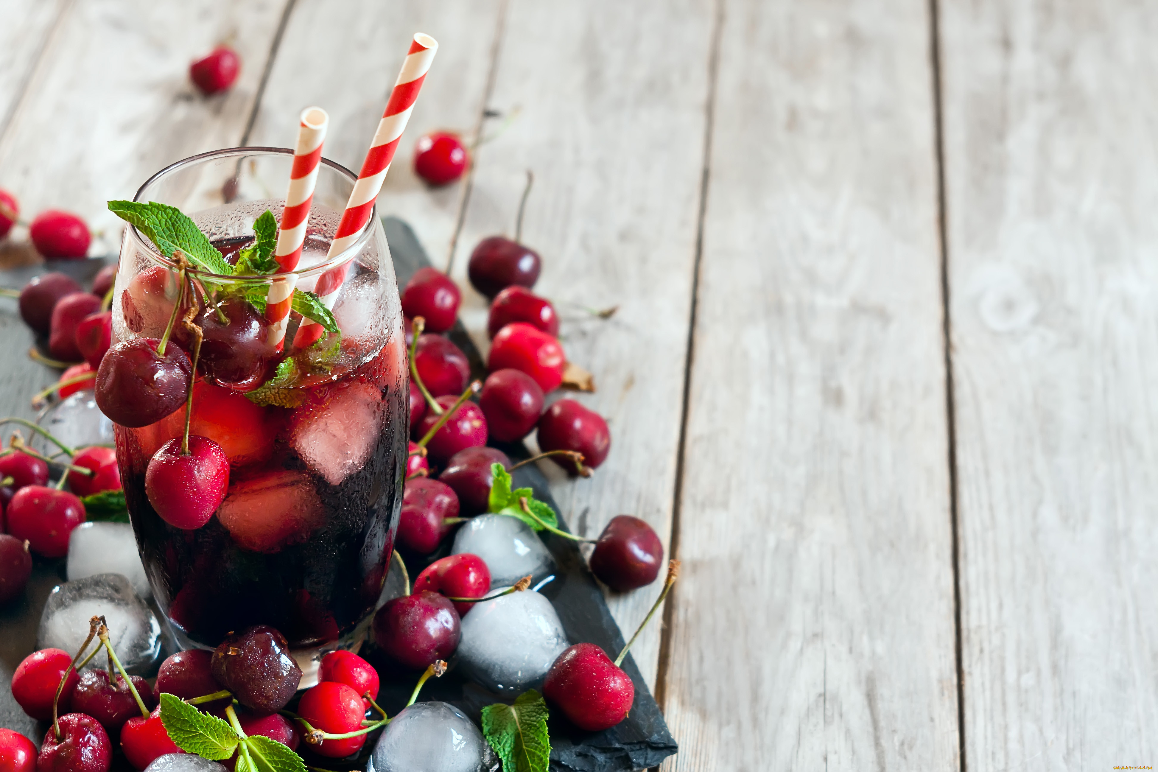 , , , mint, cherry, fruit, ice, beverage, , , , 